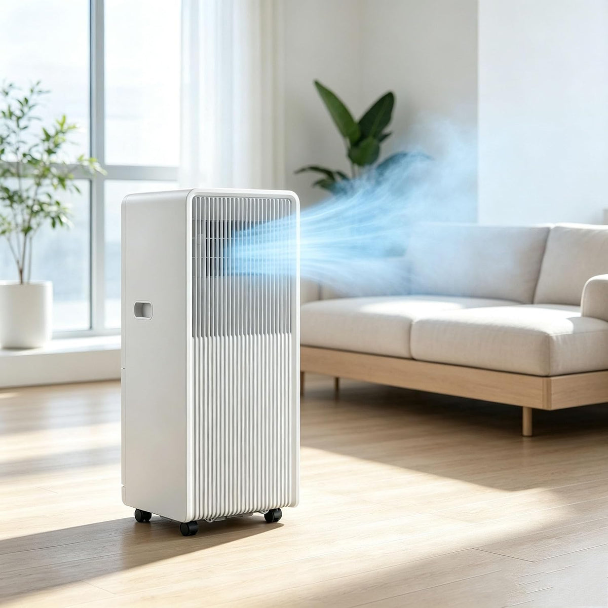 climatiseur portable SXZYHJYC, 450 m, Blanc, avec ventilateur et déshumidificateur, refroidit jusqu'à ²