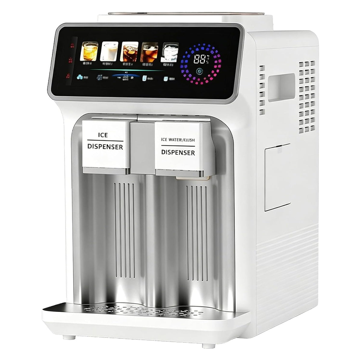 Machine machine à glaçons, 15 kg, Blanc, à glaçons 3-en-1 de comptoir, à glaçons professionnelle avec écran LCD