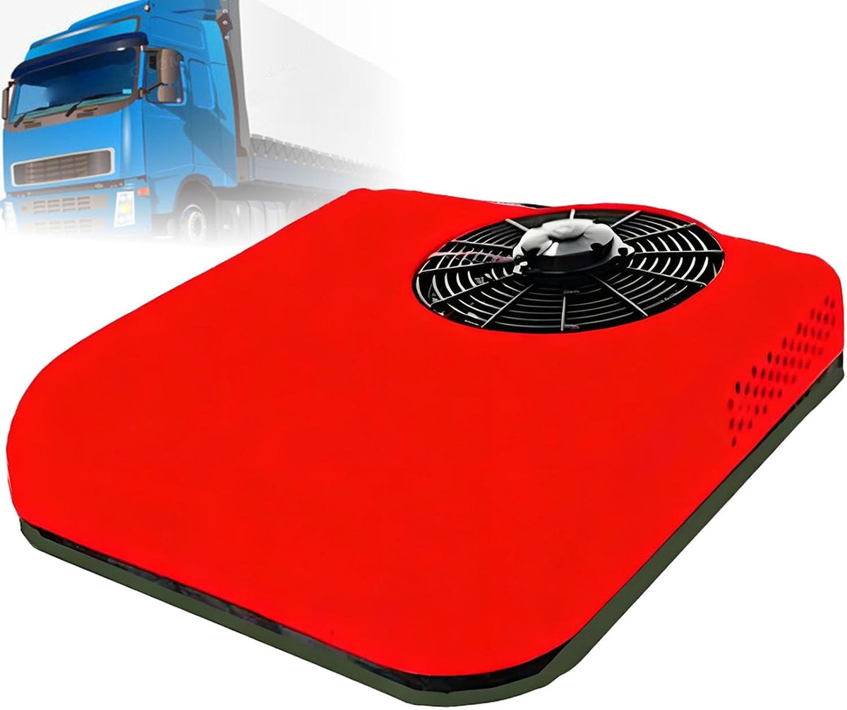 ROGHA Climatiseurs, 685 x 680 x 145 mm, 850 W, 24 V/12 V, 24 V, Rouge, Climatiseur de Toit Réversible pour Camping-Cars