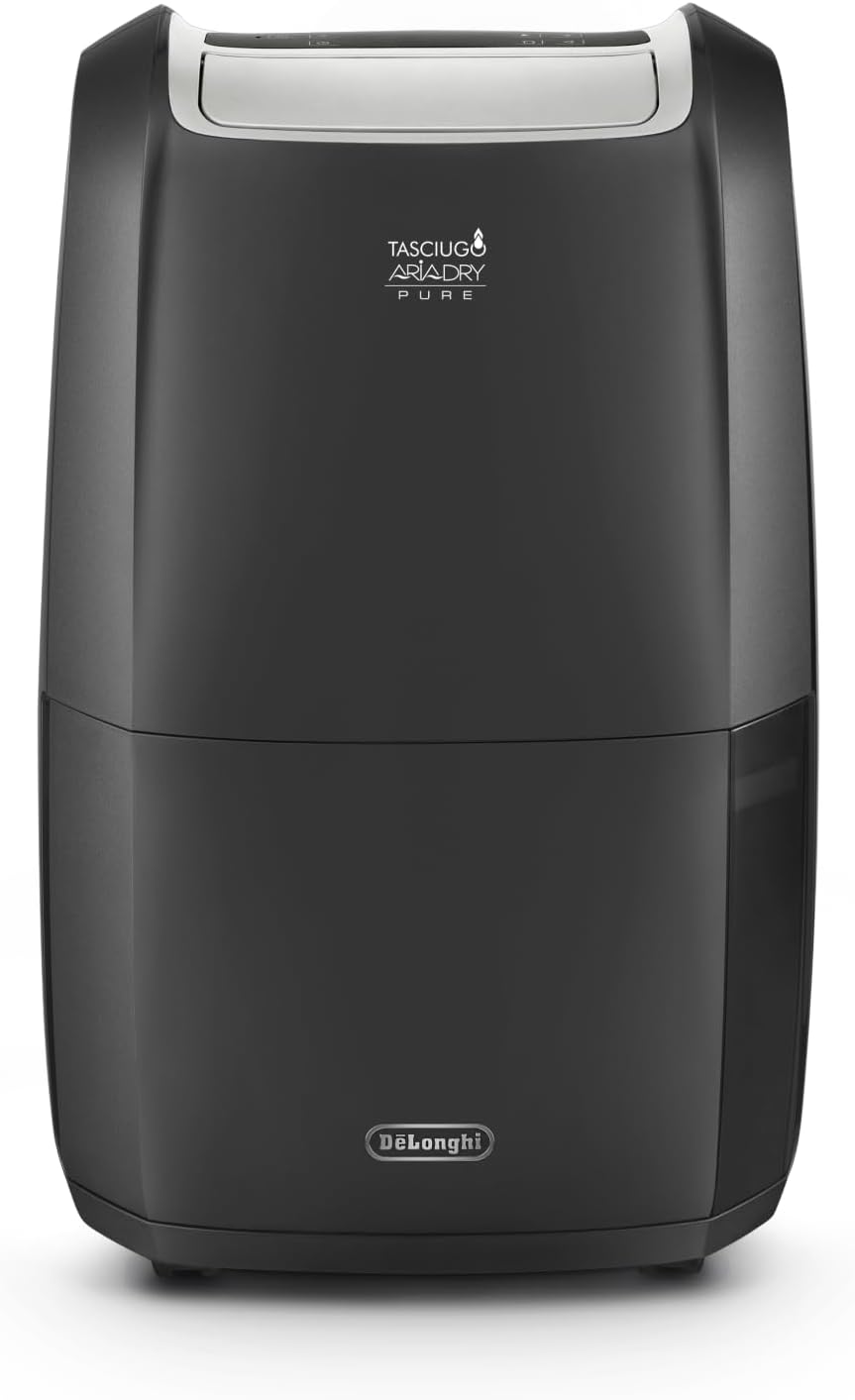 De'Longhi déshumidificateur, 21 L, Gris, Tasciugo AriaDry Multi - et Purificateur Portable pour la Maison, Élimination de l'Humidité /24h