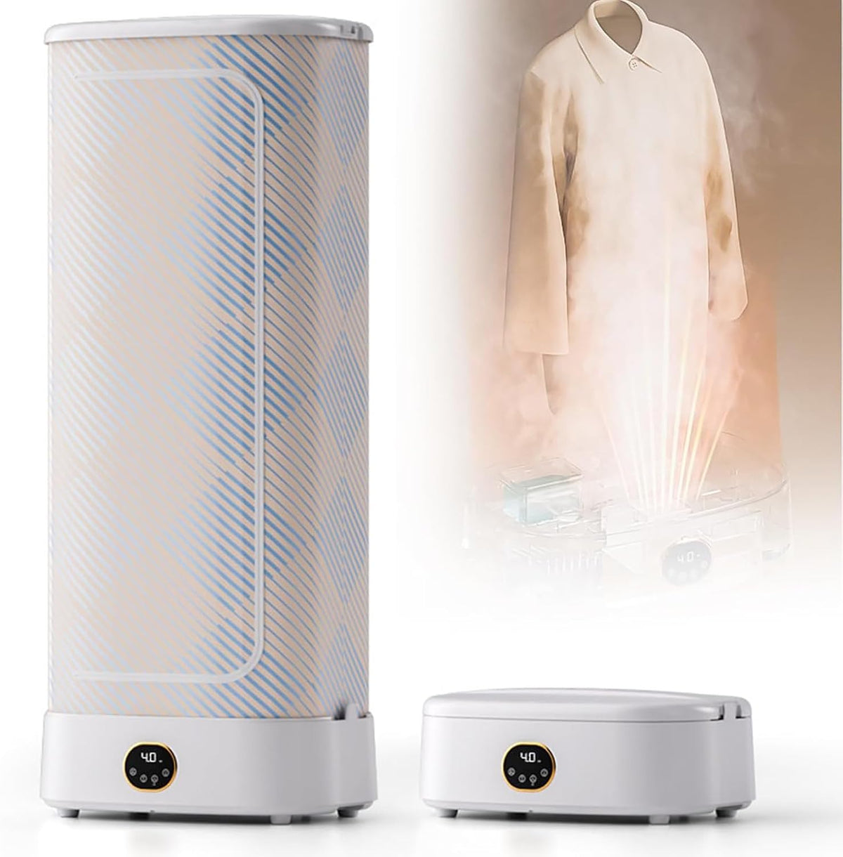 armoire, 1000 W, Gris, à vapeur, système automatique d'entretien des vêtements, synchronisation intelligente