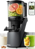 Canoly Extracteurs de jus à double vis, 150 mm, Gris, Extracteur de jus avec Extra Large Goulot ( ) et Tamis 3-en-1 pour Jus