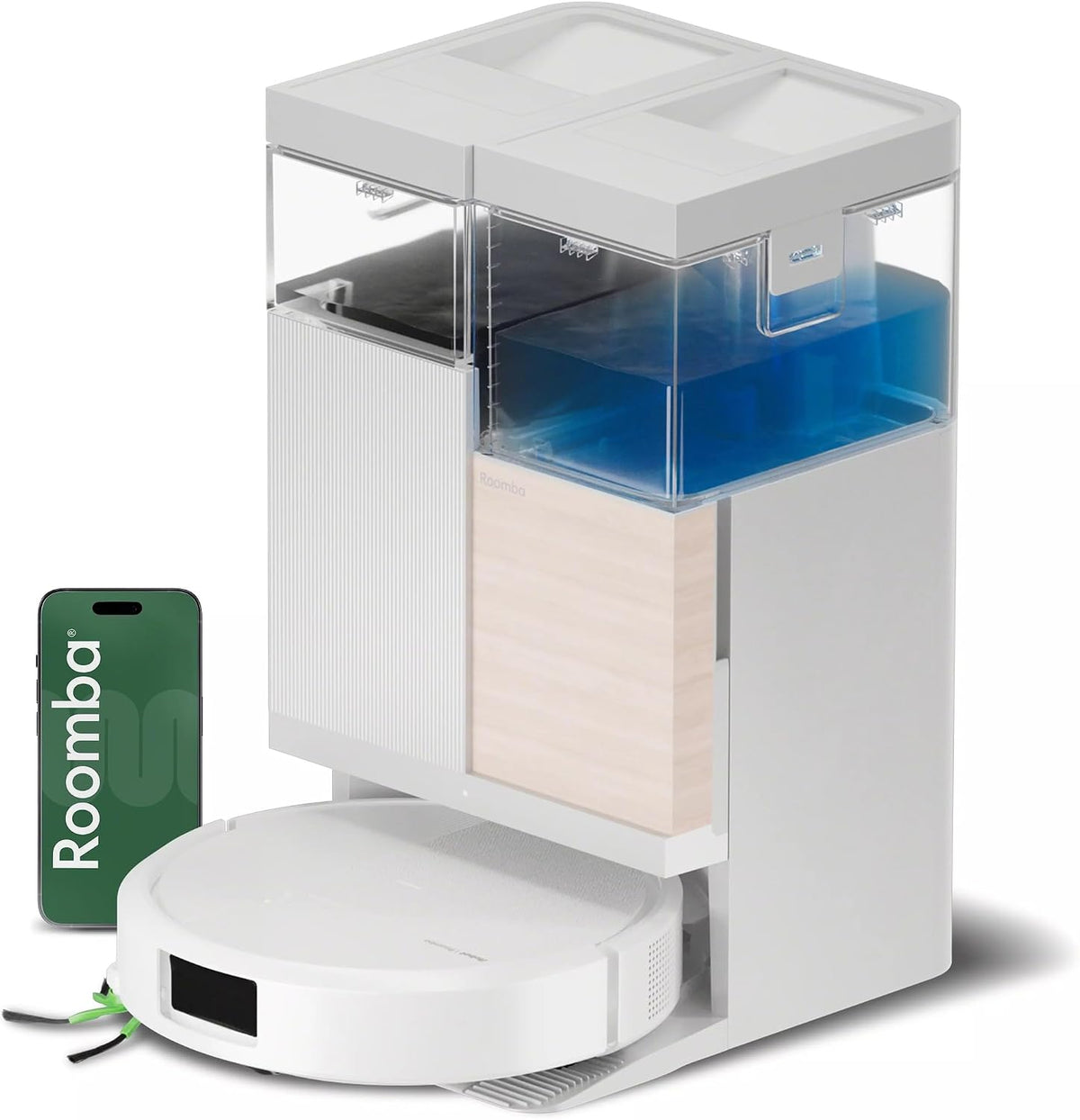 iRobot Robots aspirateurs, 25 kPa, Noir, Roomba Plus 575 Combo Autowash, Base Multifonction