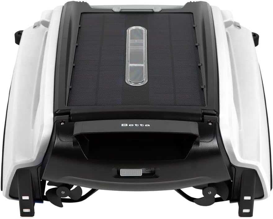 Betta Systèmes de nettoyage automatique, Blanc, SE Robot Nettoyeur Skimmer Solaire de Surface Piscine, Autonomie 30h