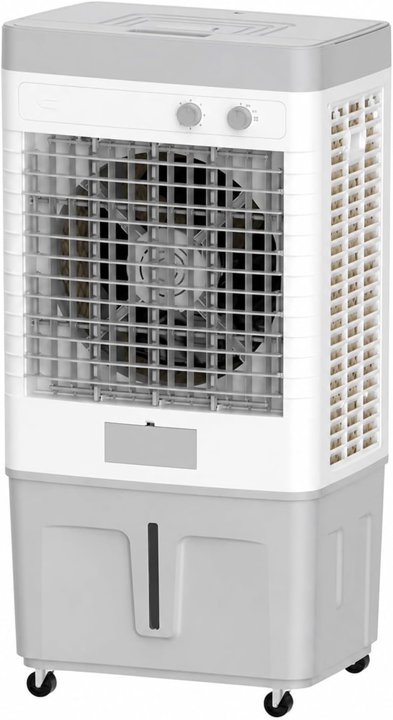 WNGJZZYC rafraîchisseur d'air, 130 x 40 x 60 cm / 51,2 x 15,7 x 23,6 pouces, 90 L, Blanc cassé, Boîtes à Cristaux de Glace