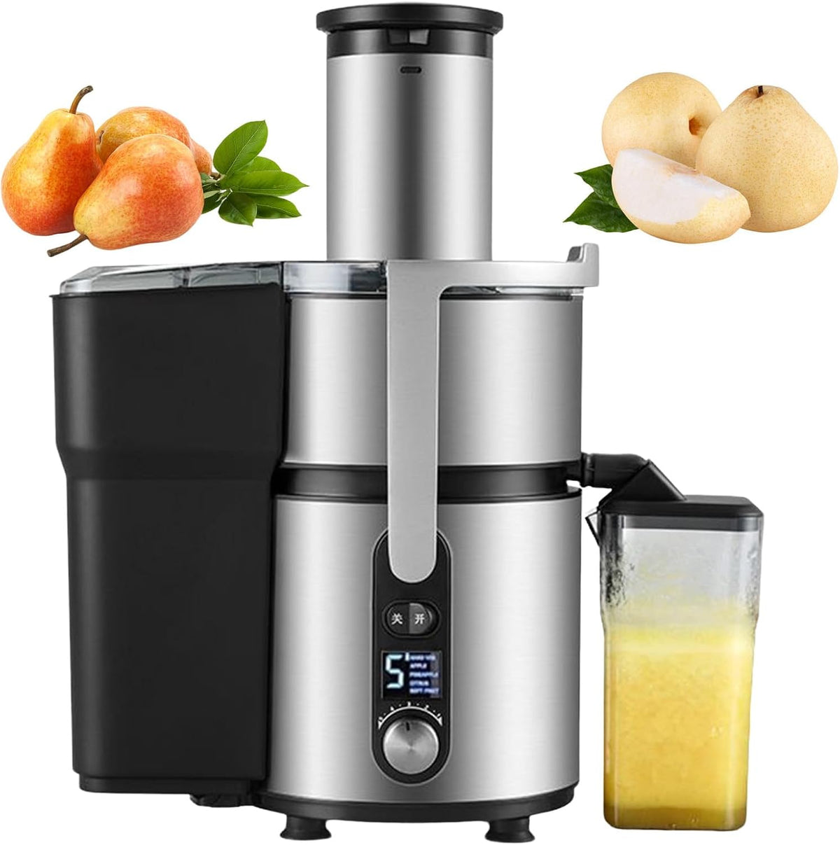 lilishangmao centrifugeuse, 84 mm, Gris, Extracteur De Jus Centrifuge Professionnel De Table, Large Ouverture