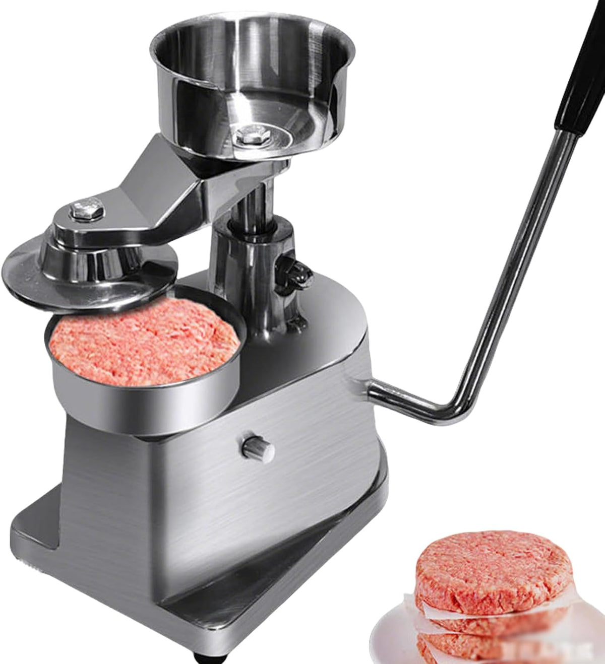 Machine Presses à pâte, 22 x 16,5 x 26,5 cm., 10,2 cm, 12,7 cm, 15,2 cm, Noir, à hamburger, presse à hamburger