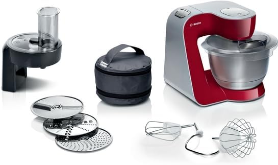 Bosch Machines à pâtes, 1000 W, Rouge/Argenté, Machine de cuisine
