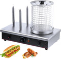 Cuiseur Appareils à hot dog, 700 W, Argenté, À Vapeur Professionnel Pour Hot-Dogs, Machine À Hot-Dogs Électrique De Avec 3 Tiges De Toastage