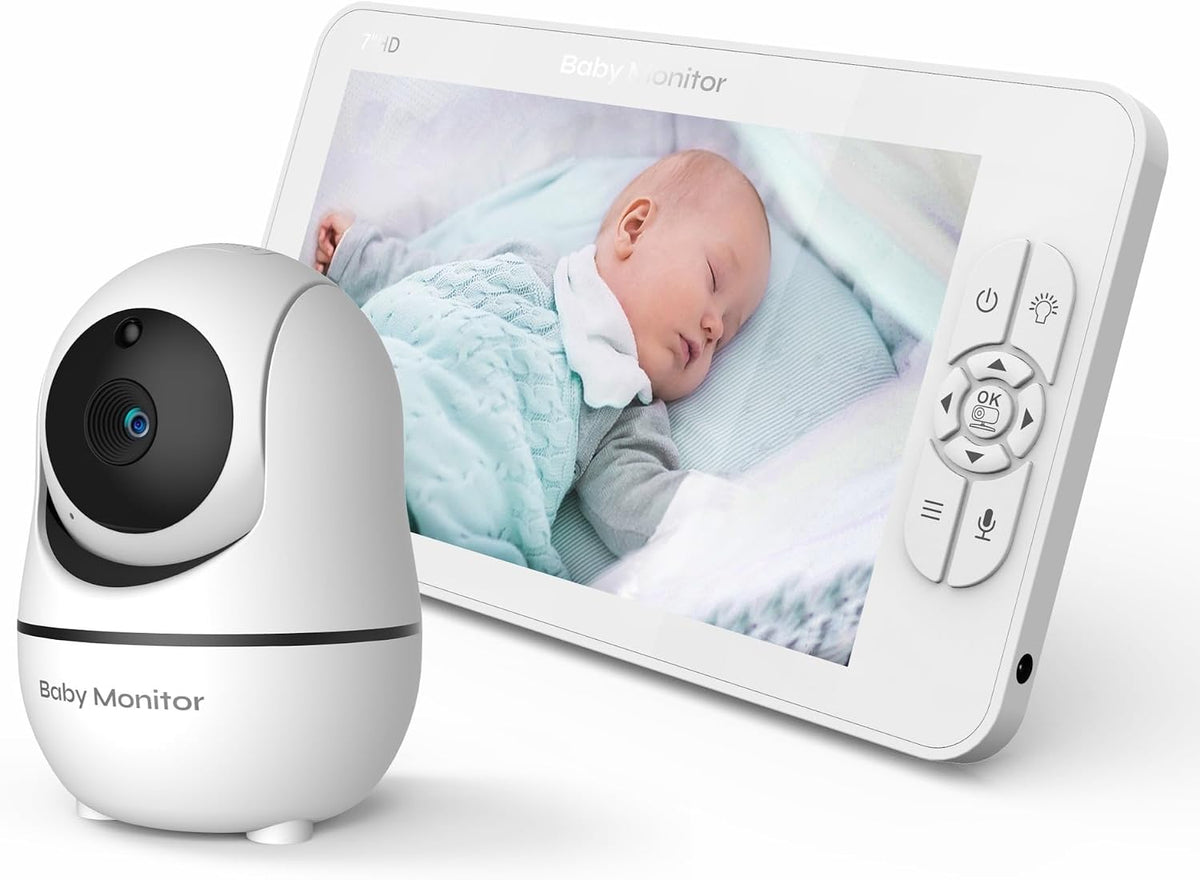 SWZEC Moniteurs vidéo, Blanc, Nomado Babyphone Camera(Écran 7')