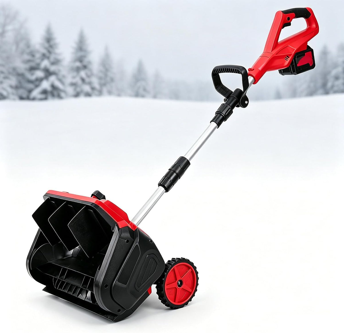 HEROADNCKFOAM fraise à neige, Alliage + Plastique, Noir, Pelle à Neige Électrique sans Fil avec Moteur sans Balais