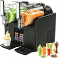GYQSSD sorbetière, 398 x 380 x 420 mm, 430 W, 2 L, Noir, Machine à Granita, Pour Les Granitas, Les Milkshakes Et Les Desserts Black