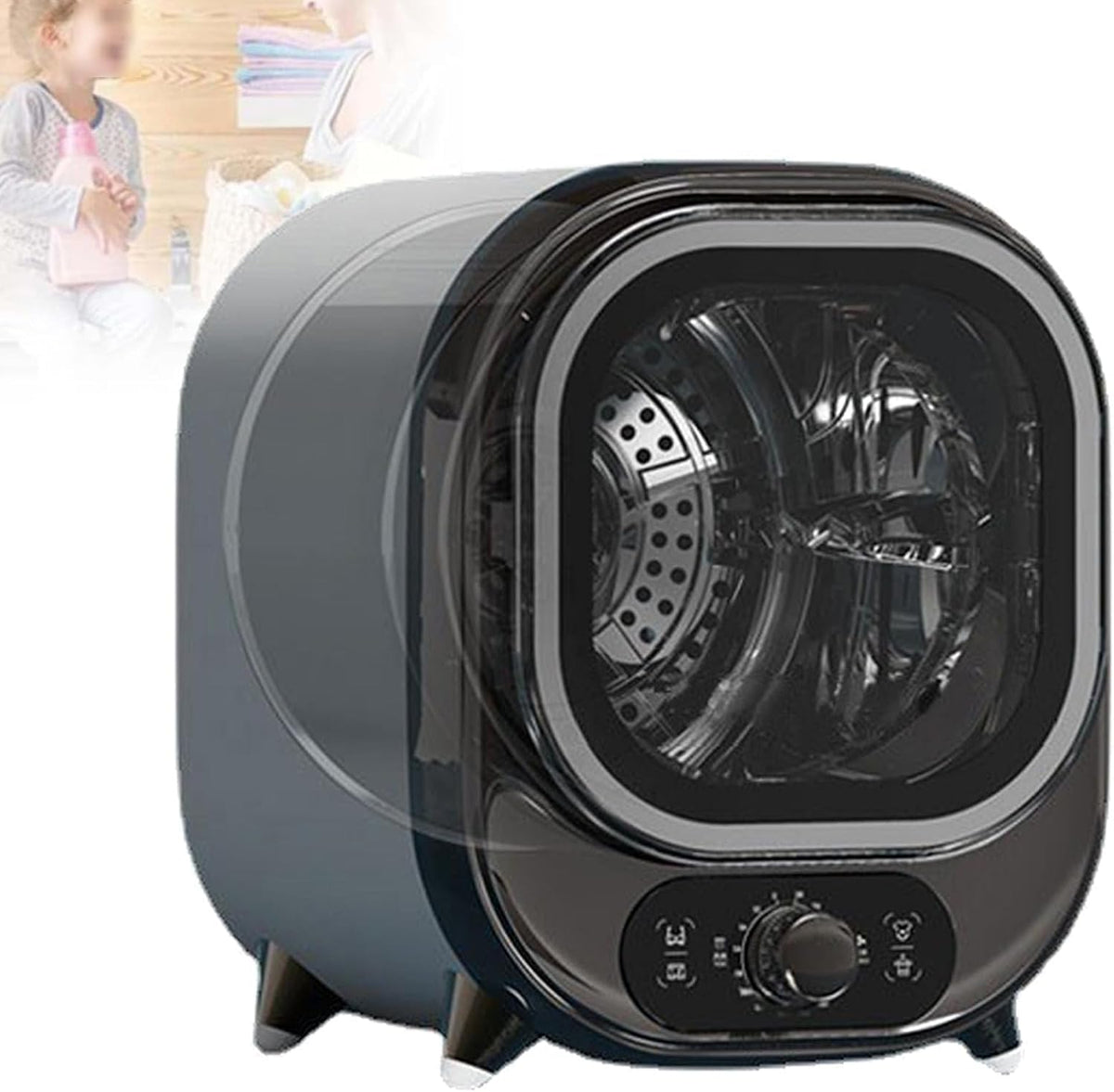 JJXDYM Sèche-linges à condensation, 5 kg, 0,8 kg, Blanc, Petit sèche-Linge à condensateur, sèche-Linge Portable Compact