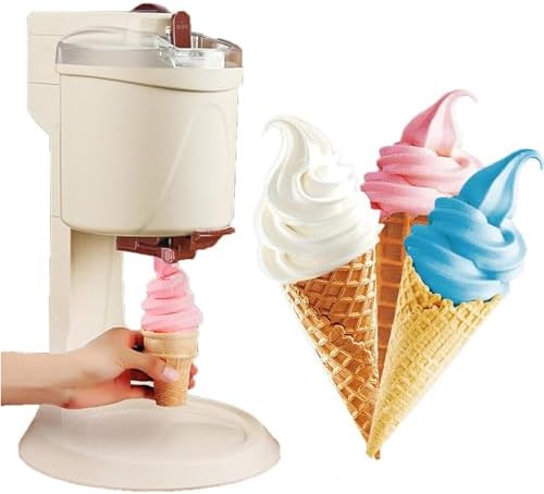 WBLING sorbetière, Machine à glace à l'italienne, 42,5 x 27 x 27 cm, 1000 ML, Gris, Semi-Automatique, et Yaourt glacé