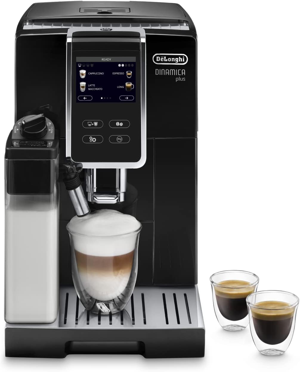 De'Longhi broyeur, 1.8l, Noir, Dinamica Plus ECAM 370.70.B, Machine Expresso, Système LatteCrema, Technologie Smart One Touch