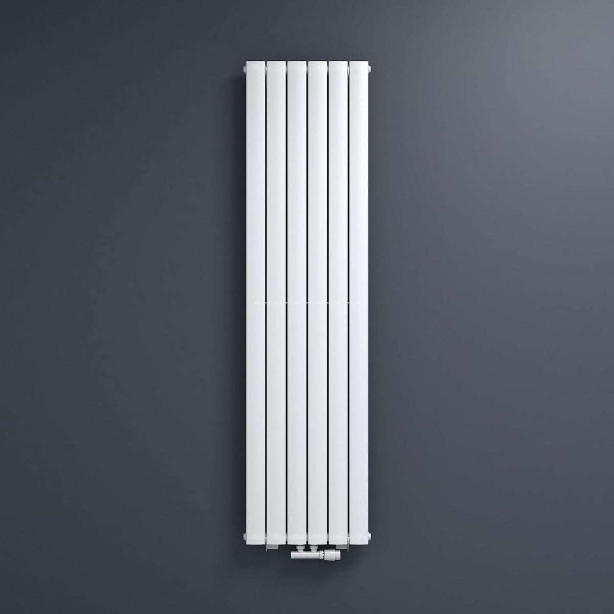 Mai & Mai Radiateurs, 180x46 cm, Blanc/Argenté, Radiateur Vertical à Eau Chaude Mural Blanc, Fabriqué en Acier