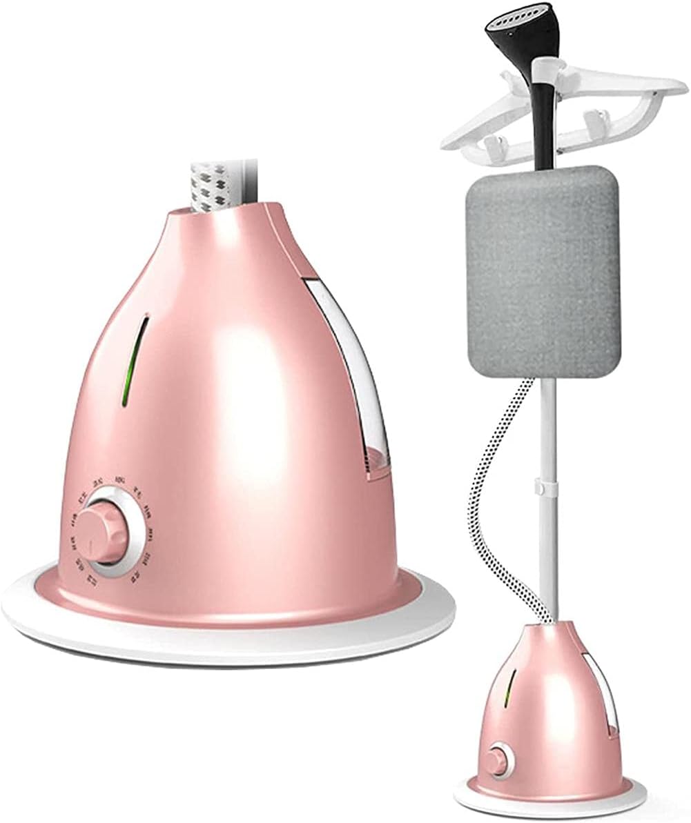 FBHappiness défroisseur vapeur, 2000 W, 1,8 L, Rose, Fer à repasser et tout-en-un, perches réglables, 10 nioir d'eau