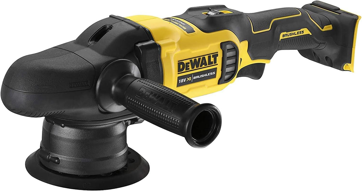 DEWALT polisseuse, 18 V, Jaune, à double action XR Brushless - sans batterie ni chargeur, DCM848N-XJ