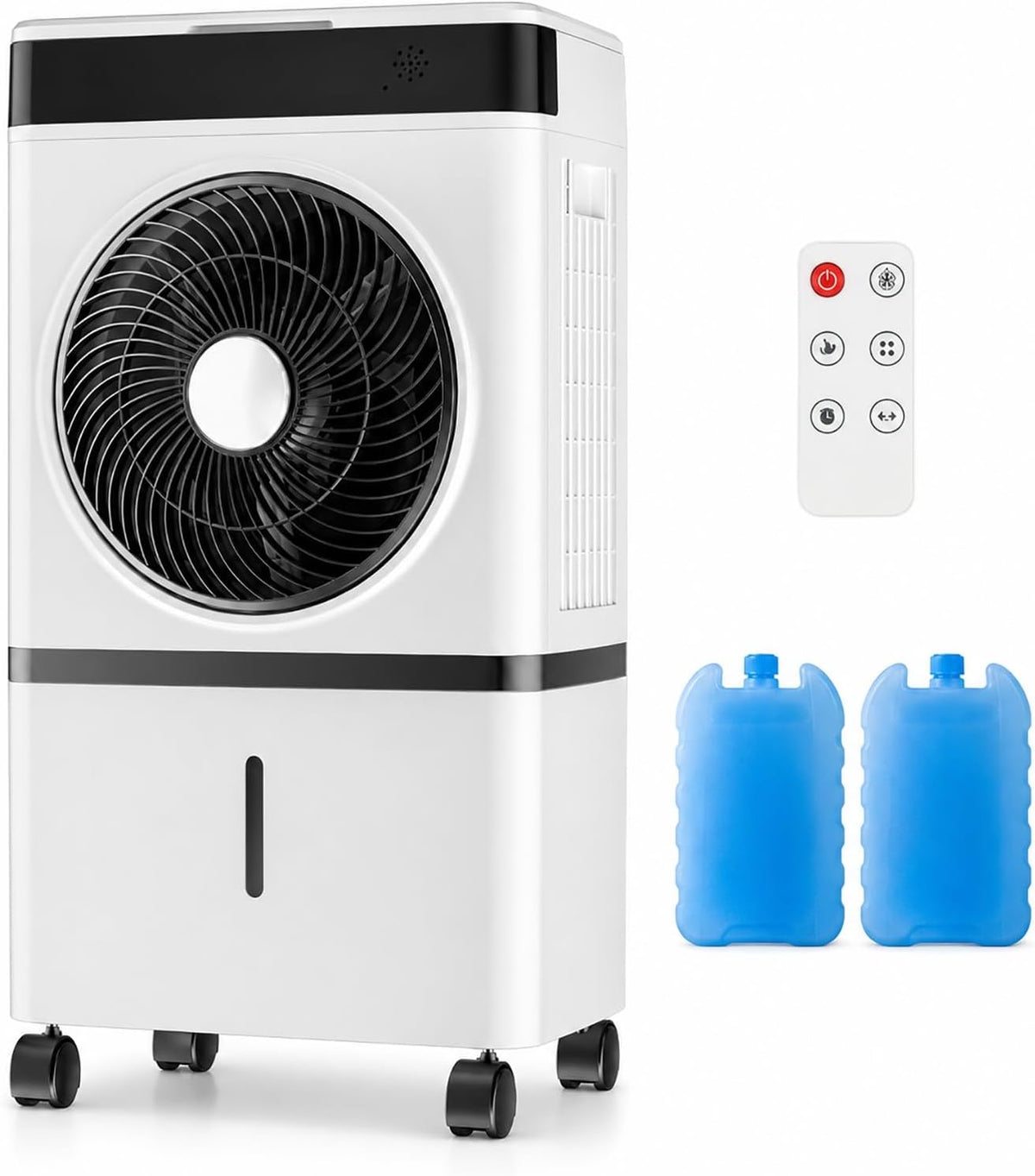 Rafraîchisseur rafraîchisseur d'air, 40 W / 70 W / 120 W, 35 x 24 x 65 CM, 14 x 9.5 x 25.5, Boîtier en plastique, Blanc, d'Air Évaporatif