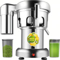 CYMYYDS presse-agrumes, 25 x 40 x 35 cm, 370 W, 220 V/110 V, Argenté, Extracteur De Jus Professionnel, électrique pour Fruits Et Légumes