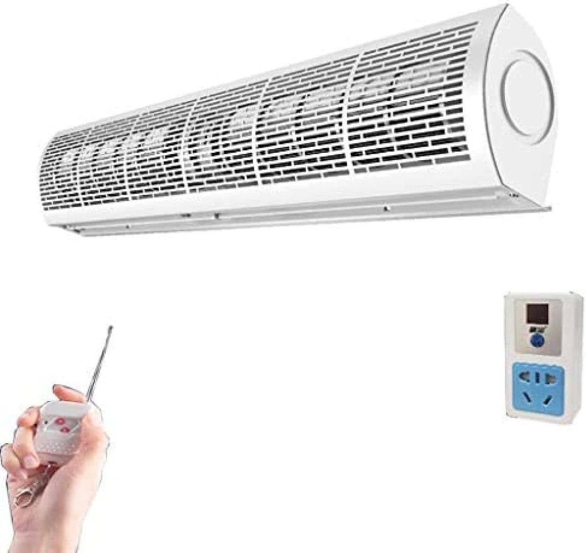 XUEYEDI Climatiseurs muraux, 220 V/50 Hz, 60 cm, Noir, Rideau d'air, Rideau d'air de Porte Commerciale, réglable à 2 Vitesses
