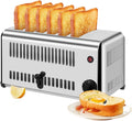 KJHYYPP Machines à pain, 1680 W, 110 V/220 V., Argent, compactes en Acier Inoxydable pour la Maison Commerciale à 6 tranches