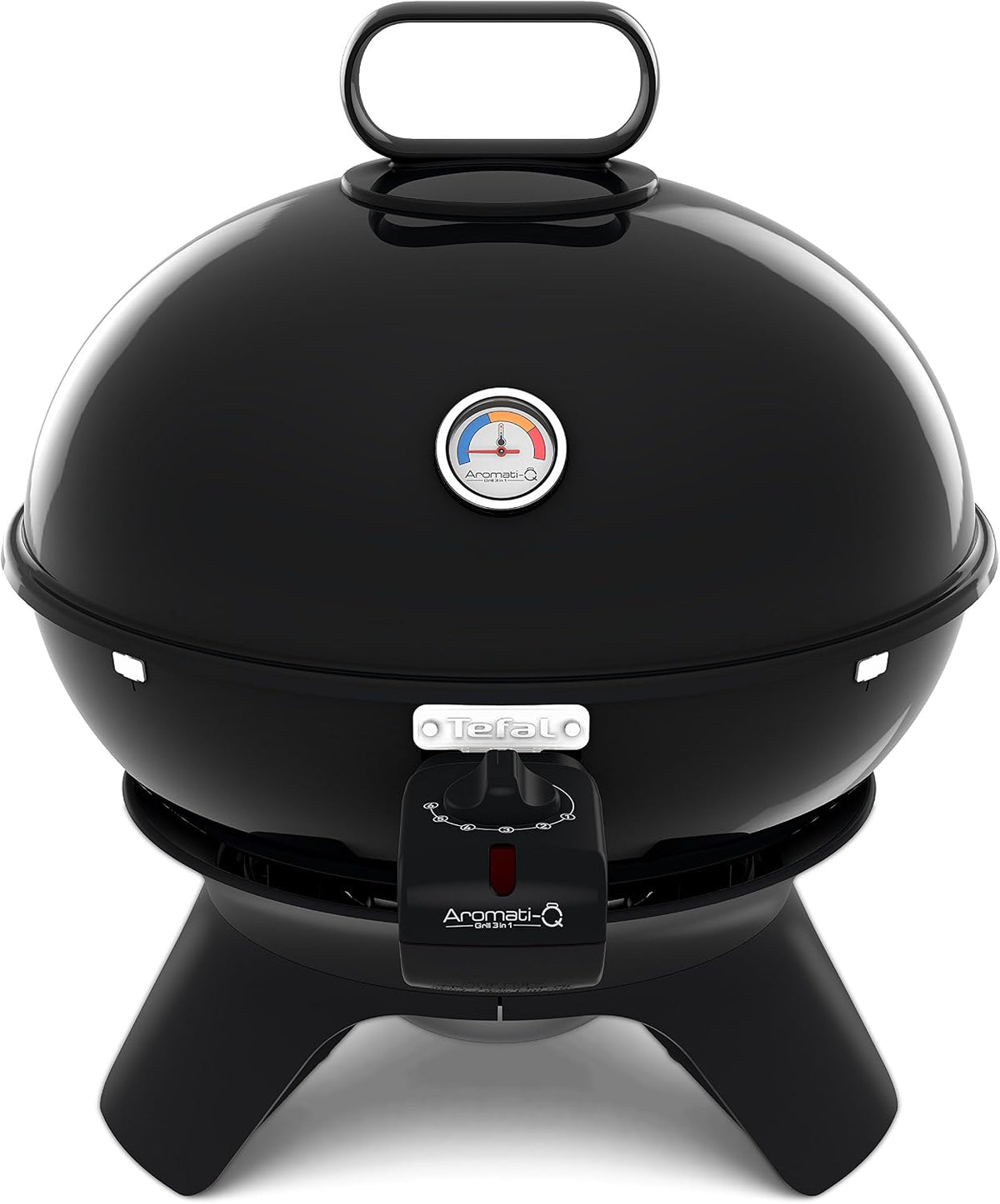 Tefal Grills électriques, Gris, BG9108 Aromati-Q 3 en 1, Boule électrique de Barbecue pour Griller, rôtir et Fumer