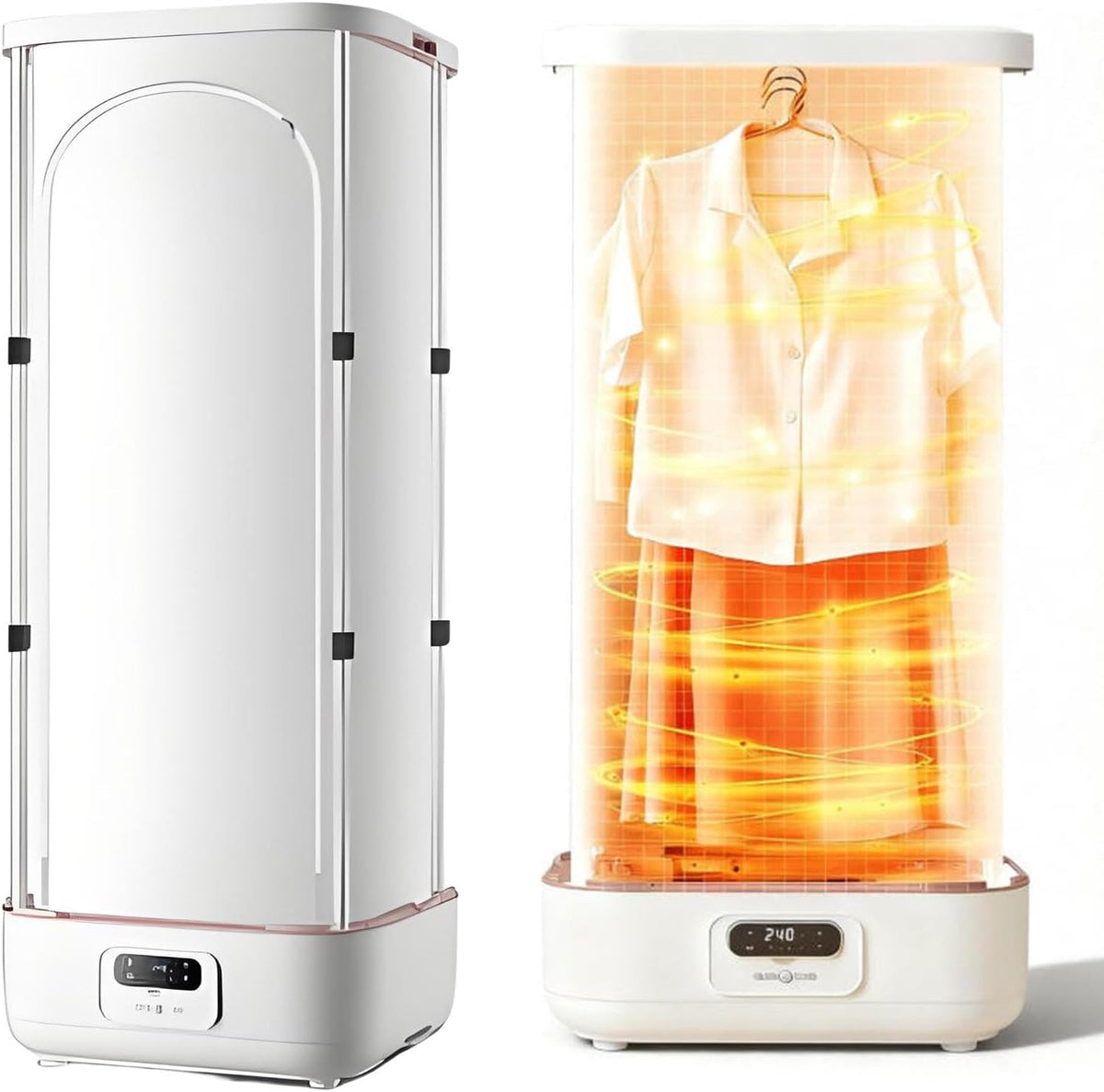 armoire Gavscient, 900 W, Gris, porte-vêtements électrique contrôlable