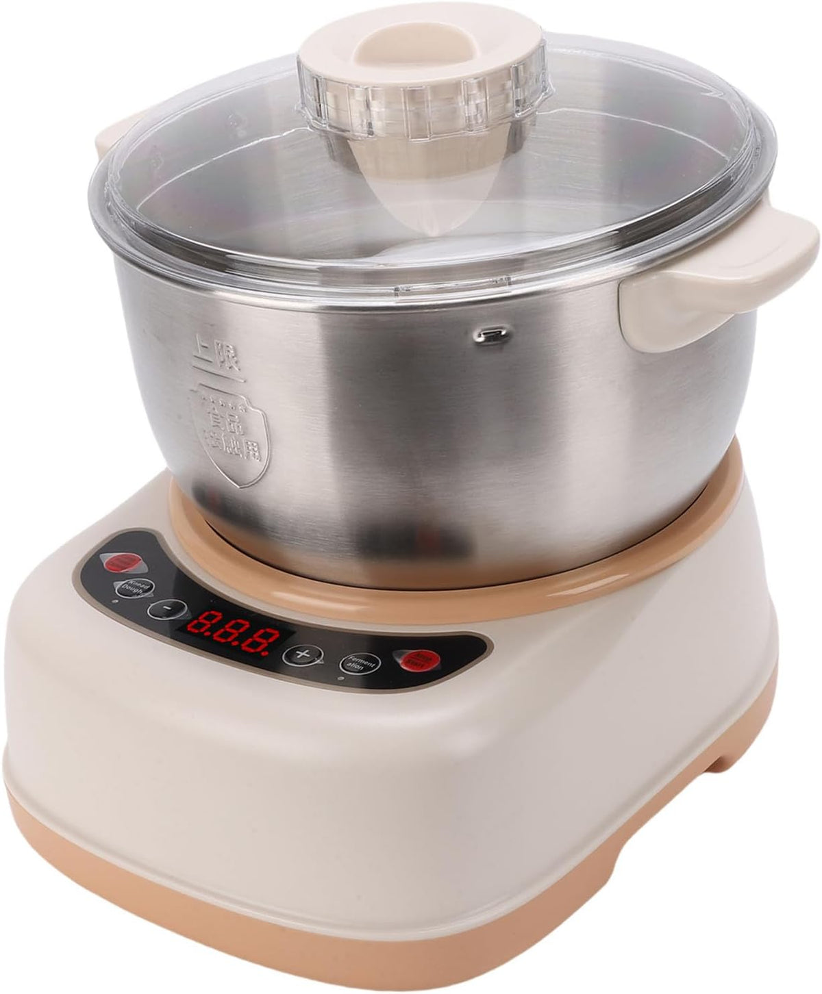 Luocute Machines à pâtes, 2 à 10 personnes, 120 W, 120 W, 5 L, 220 V, ABS, acier inoxydable, Argenté, Mélangeur de Pâte