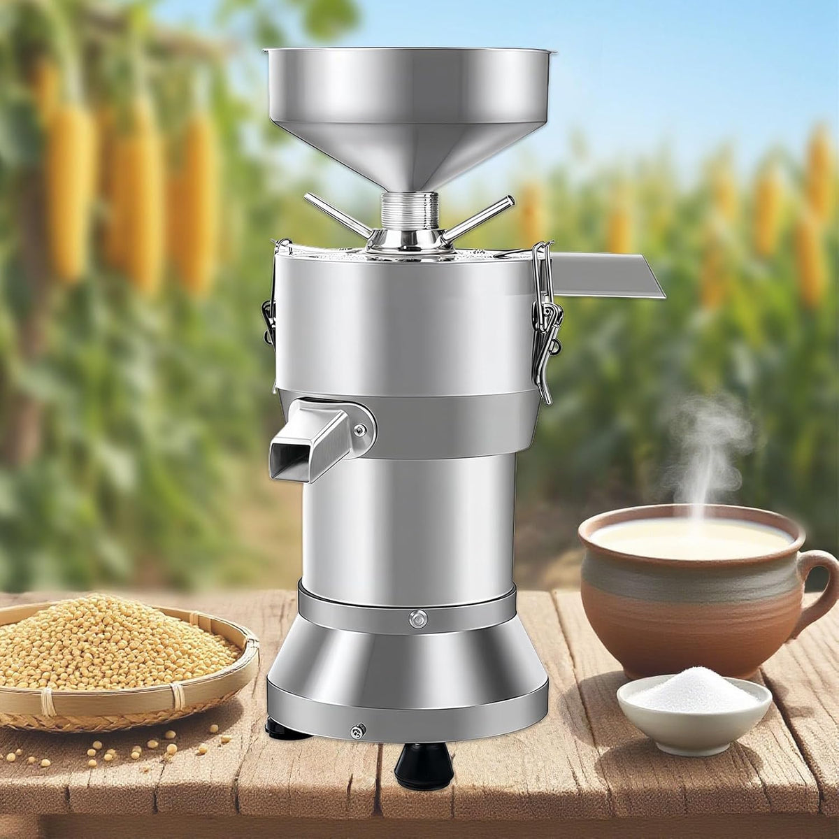 Glowdora Mousseurs à lait automatiques, 70 Kg, Argenté, Machine À Lait De Soja Commerciale avec 100 Mailles