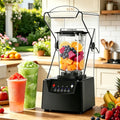WDDBFL blender, 235 x 235 x 455 mm, 1,8 l, 1500 W, 110-120 V, 50/60 Hz, Noir, Professionnel pour Smoothies avec Couvercle Insonorisé