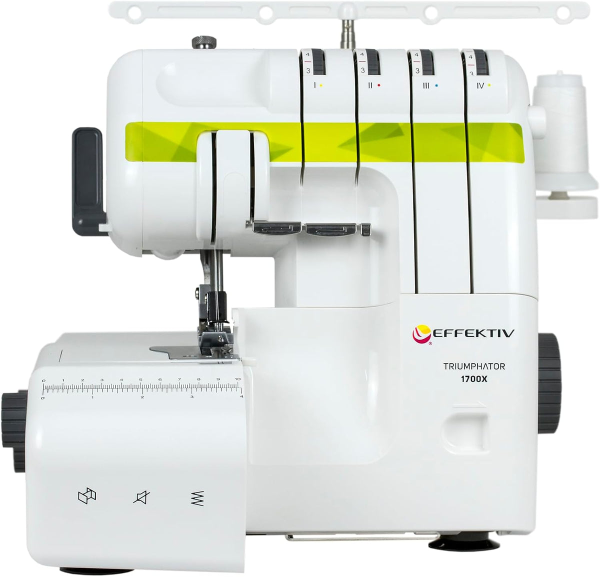 EFFEKTIV surjeteuse, 120 W, Vert, Triumphator 1700X, Machine à Coudre Overlock, Filetage 3/4 Avec Différentiel