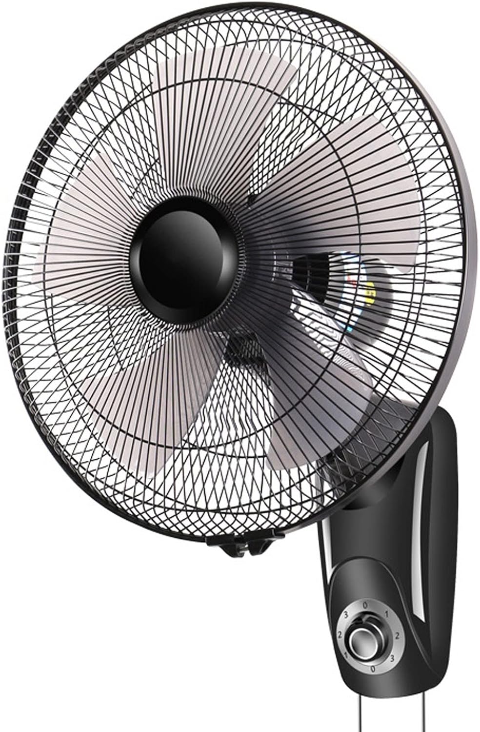SFNIOKFG Ventilateurs muraux, Noir, Ventilateur Mural Industriel oscillant réglable, Ventilateur Mural réglable à 3 Vitesses