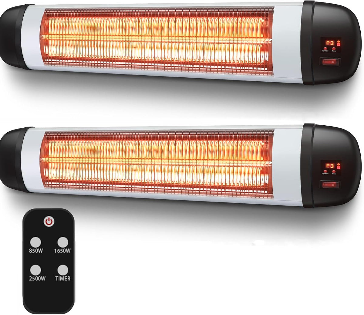 Mursche Appareils de chauffage extérieur, 2500 W, Noir