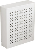 Capuchon grilles et bouches d'aération, 70 x 80 x 25 cm, Noir, de radiateur d'angle arrondi, Cache-grille d'aération pour bas de porte et plinthe
