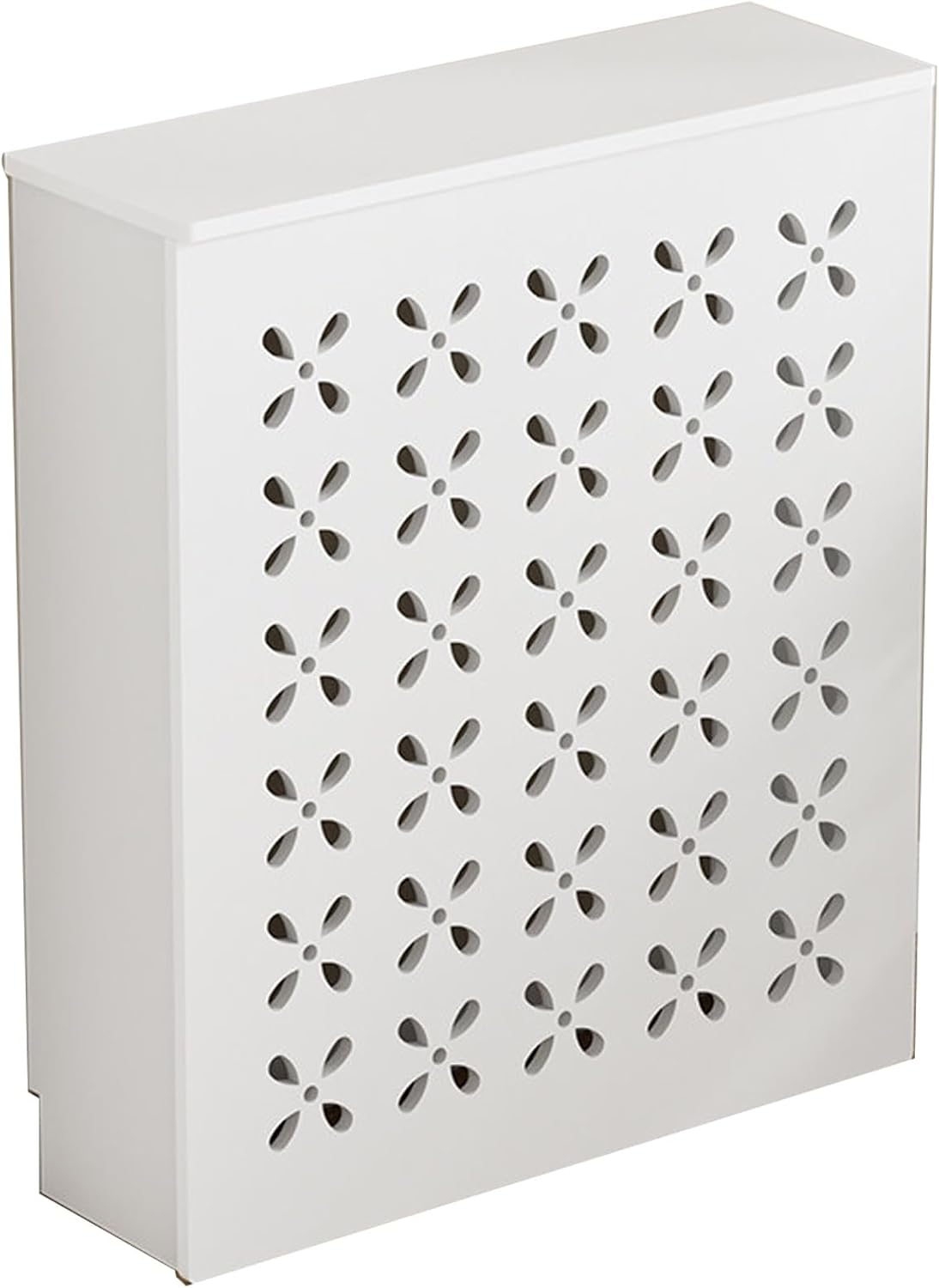 Capuchon grilles et bouches d'aération, 70 x 80 x 25 cm, Noir, de radiateur d'angle arrondi, Cache-grille d'aération pour bas de porte et plinthe