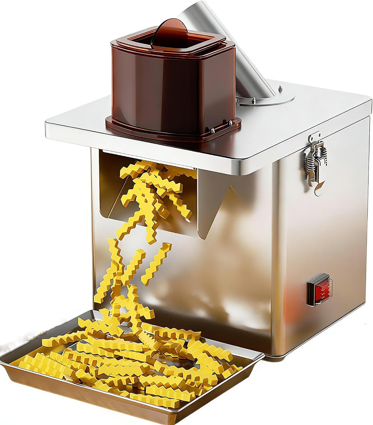 asdchZen trancheuse électrique, Noir, Hachoir Électrique pour Légumes Permettant De Couper en Dés, Râper Et Trancher Pommes De Terre