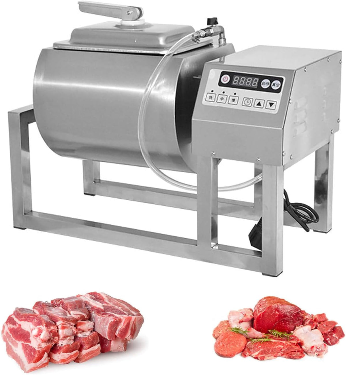 HTDRE Bains-marie sous vide, 18 L, Argenté, Machine à Mariner sous Vide en Acier Inoxydable de qualité Alimentaire