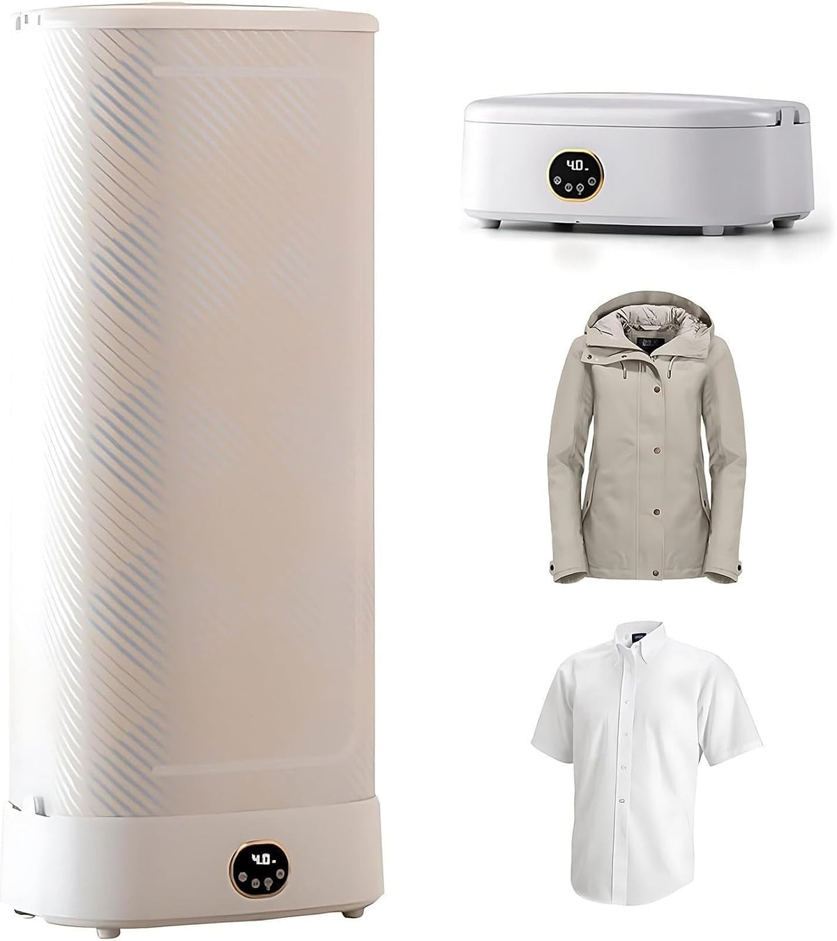 JAVPTAV armoire, Gris, Machine à repasser automatique, circulation d'air chaud à 360°, intelligente, sèche le linge