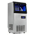 LIFEZEAL machine à glaçons, 50 kg, 11 kg, Argent, Professionnelle /24h, Ice Maker Restaurant, Distributeur de Glaçons Inox avec Affichage