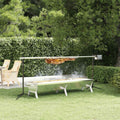 GeenYuu Grills électriques d'extérieur, 158 x 42 x 31 cm (L x l x H), 207 x 45 x 83 cm, 40 kg, acier inoxydable., argenté