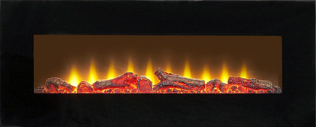 Sureflame Cheminées électriques, 107 cm, Noir, WM-9331 Cheminée murale électrique avec télécommande