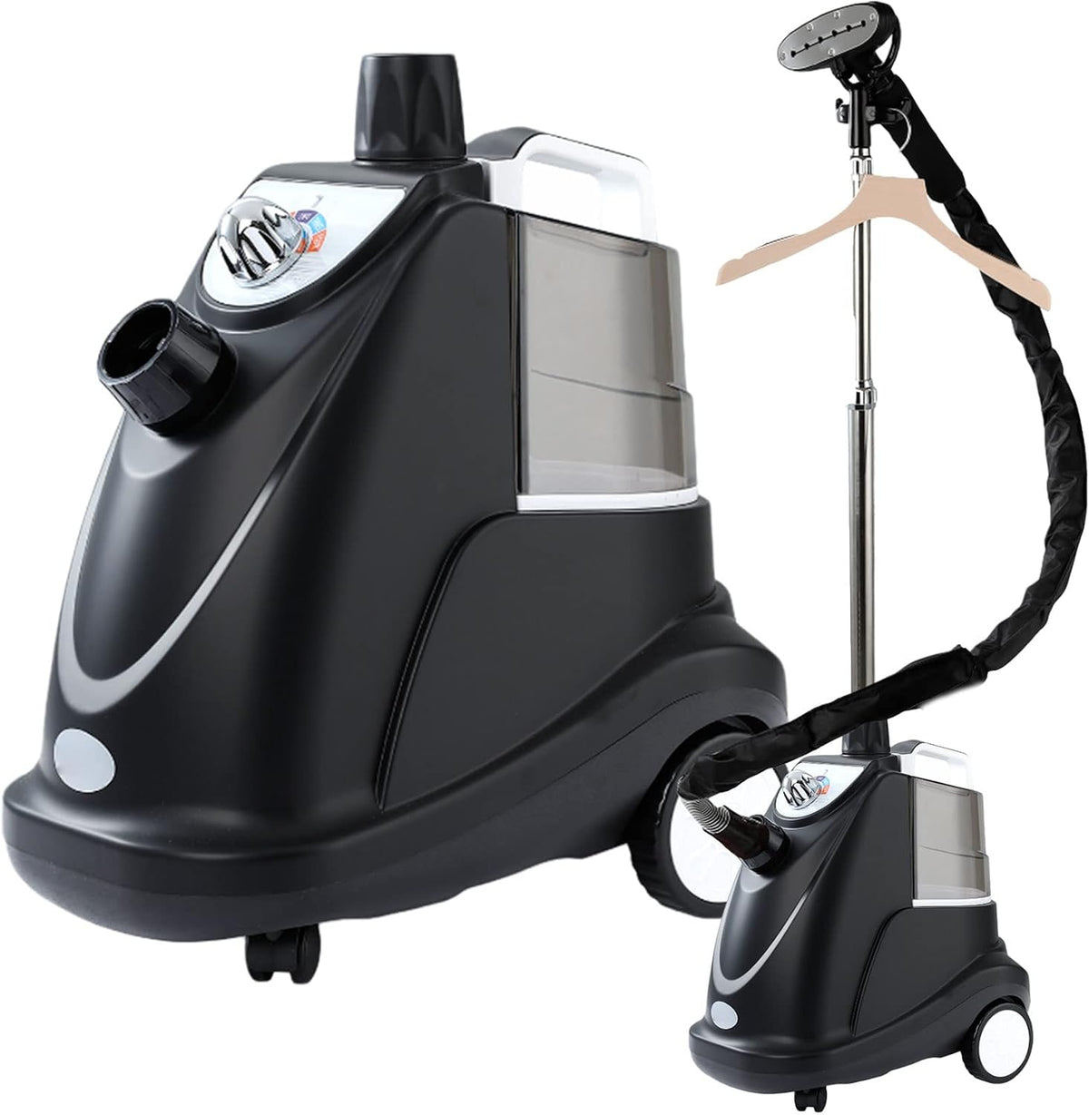 CQLXZ défroisseur vapeur, 2 000 W, 2000 W, 3,8 L, Noir, Professionnel Vertical pour vêtements Lourds, Grand réservoir d'eau