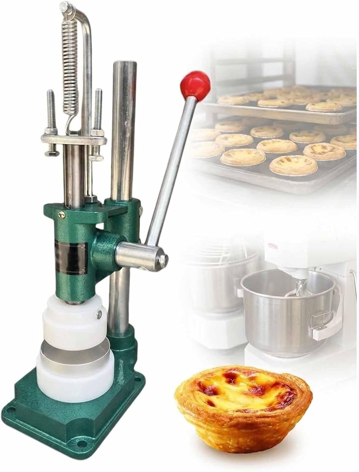MObyat Moules à tartes, Noir, Presse À Tartelettes Manuelle, Machine À Pâte À Tartelettes Françaises Avec Moules