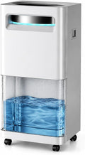 Cplsntaeam déshumidificateur, 80 L, Blanc, /j Compact Pour chambre, salle de bains et sous-sol, Affichage numérique de l'humidité