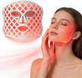 Warmforwel Masques, Rouge/Bleu/Vert, Masque LED Visage 3 Couleurs Rouge Bleu Vert, Masque Facial Luminothérapie 80 LEDs