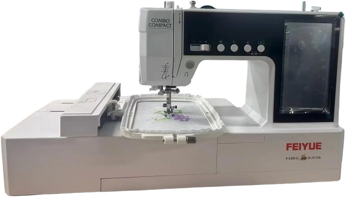 Fabric Mouse machine à coudre, 11 cm, 17 cm, Noir, Combo et à broder compacte avec zone de cercle de x