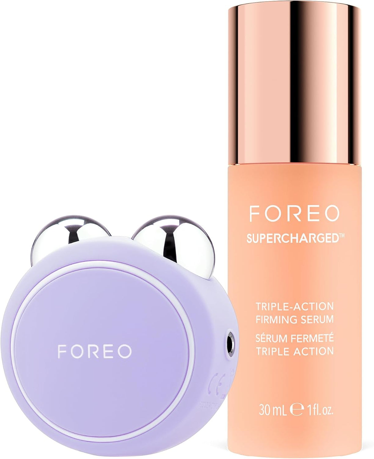FOREO épilateur à lumière pulsée, 30 ml, Noir, BEAR mini + Sérum raffermissant triple action SUPERCHARGED Set