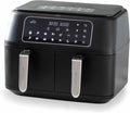 LACOR friteuse à air chaud, Noir, 69508 - Friteuse sans huile DuploAir, friteuse à air avec écran, Ustensile professionnel durable