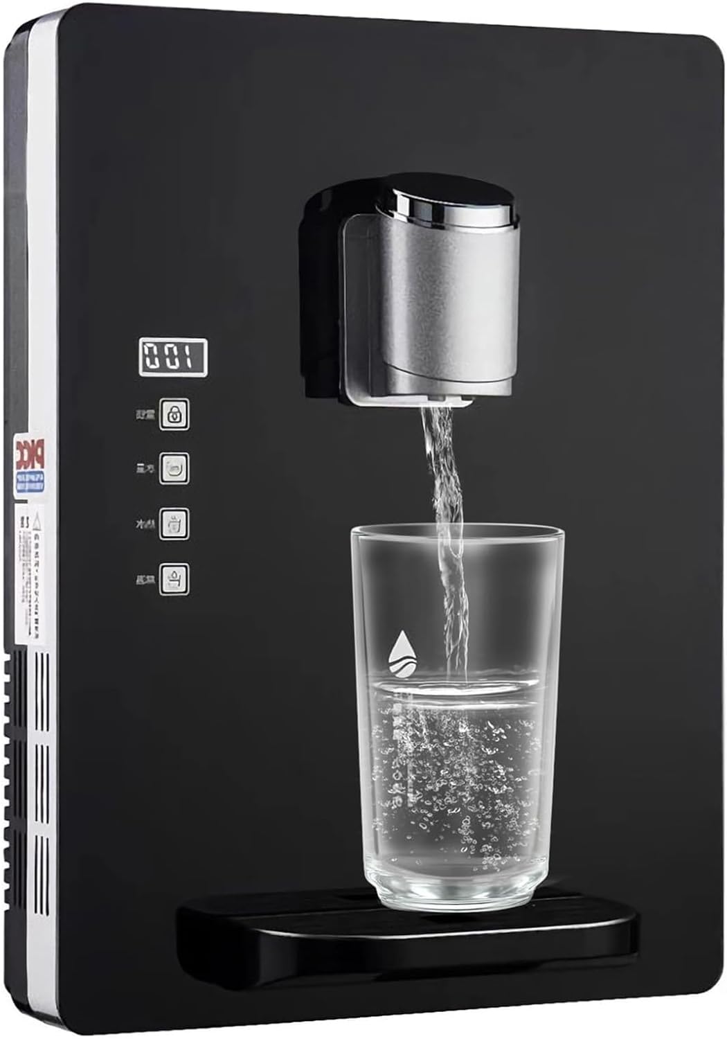 Distributeur distributeur d'eau chaude, 32x17,2x43 cm, 2200 W, Noir, d'eau chaude instantanée, chauffe-eau mural